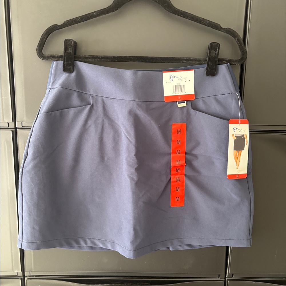 Greg Norman Collection Blue/Gray Mini Skirt